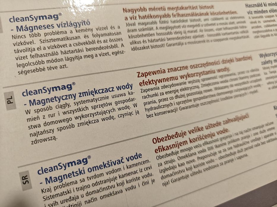 Clean Symag magnetyczny zmiękczacz wody marki Zepter