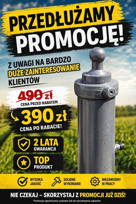 Siłownik do przyczepy D35 - WYSYŁKA!!! 2 LATA GWARANCJI! DOSTĘPNE!!!