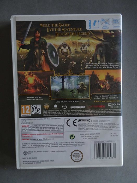 Jogo WII - The Lord of the Rings Aragorn's Quest