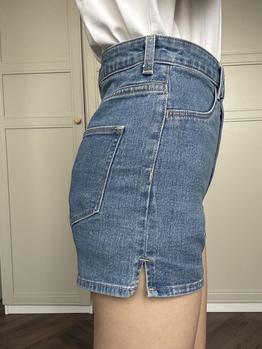 shorty szorty spodenki jeansowe jasne dżins xs 34 h&m