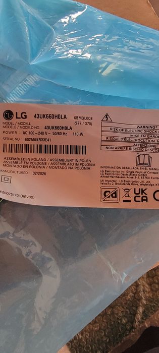 Placa principal/ Mainboard TV LG 43UK660...
