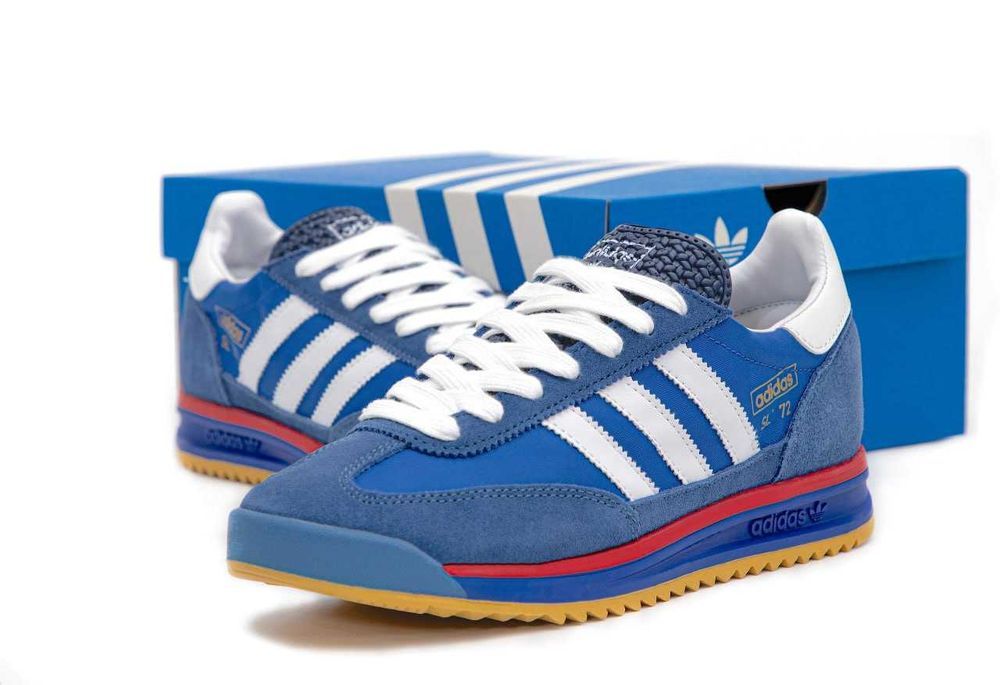 Мужские кроссовки Adidas SL 72 Navy&Sky Premium. 40-45