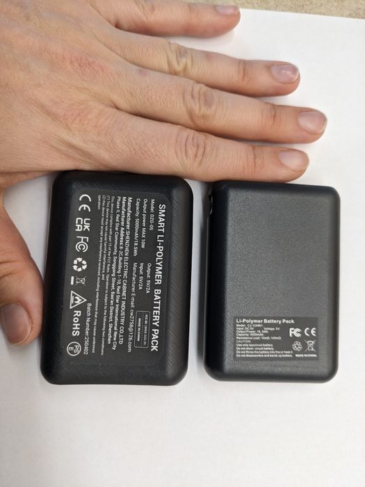 Аккумуляторы по 5000 mah для перчатки и носков с подогревом от 37 до 4