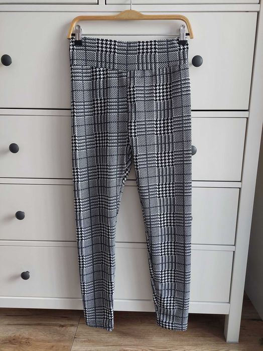 legginsy w kratę shein