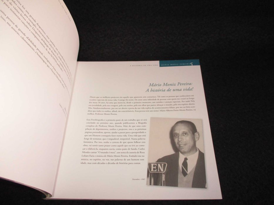 Livro Mário Moniz Pereira A História de Uma Vida Sandra Guimarães