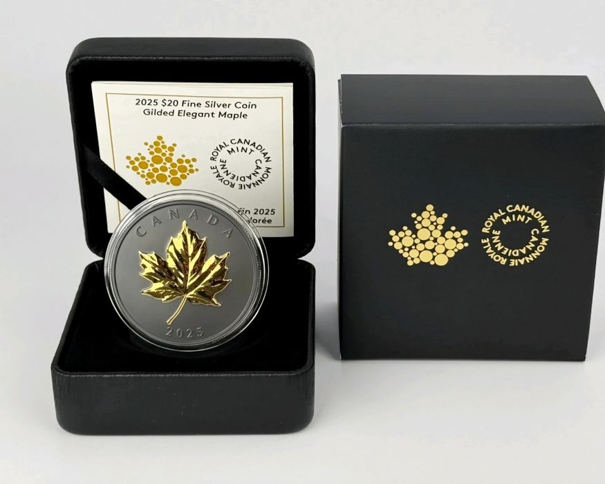 Монети сахарний  кленовий лист Канади 2025 - 2 штуки