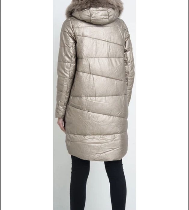 Зимовий пуховик з натуральним хутром розмір с, зимная женская куртка S