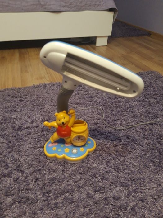 Lampka Kubuś Puchatek z zegarkiem