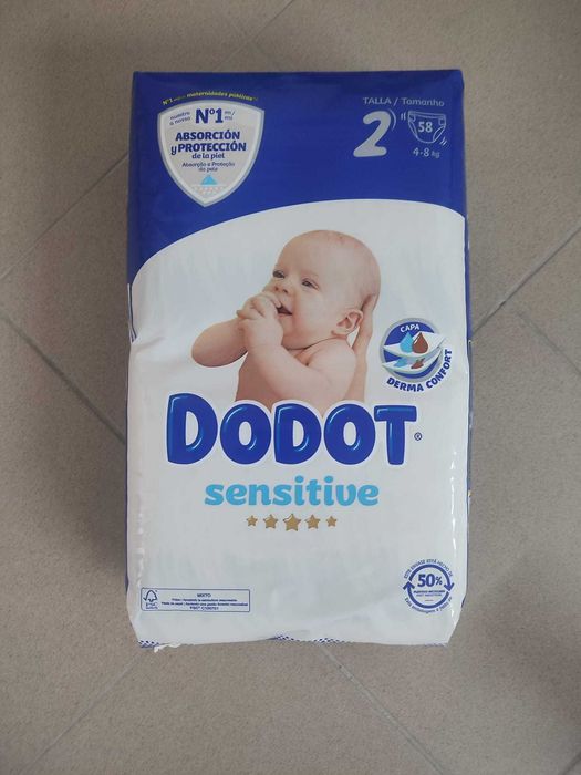 Fraldas DODOT Sensitive 2 - 58 unidades