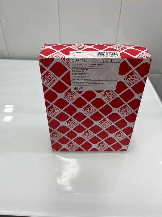 Kit Filtro Habitáculo Peugeot Ref 36024 Marca Ferdinand Bilstein FEBI