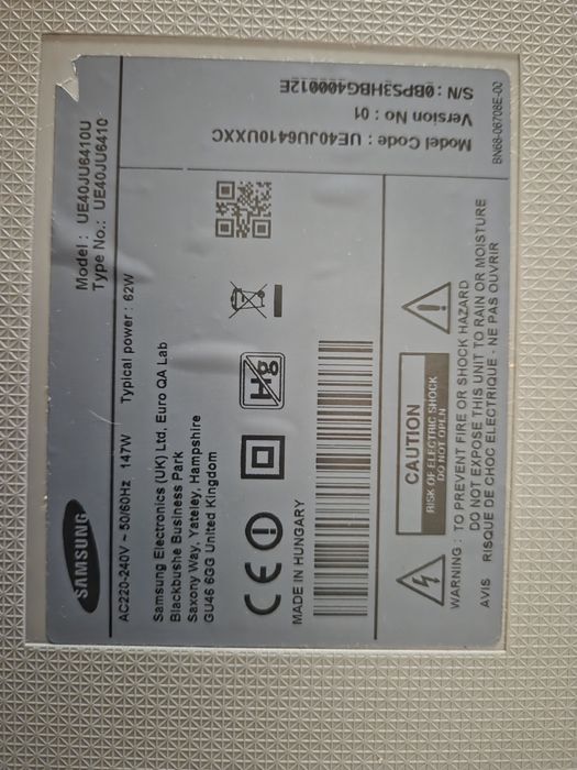 Conjunto peças Smart TV Samsung UE40JU6410 - ou à peça