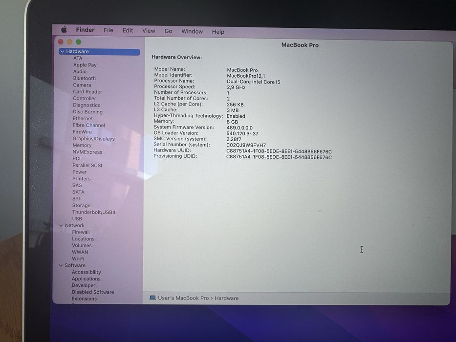 MacBook Pro Retina 13" — i5 2.9GHz / 8GB / 512GB SSD