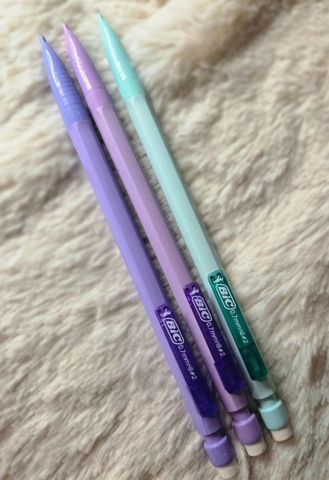 3x Ołówek Automatyczny BIC Matic Pastelowy z Gumką