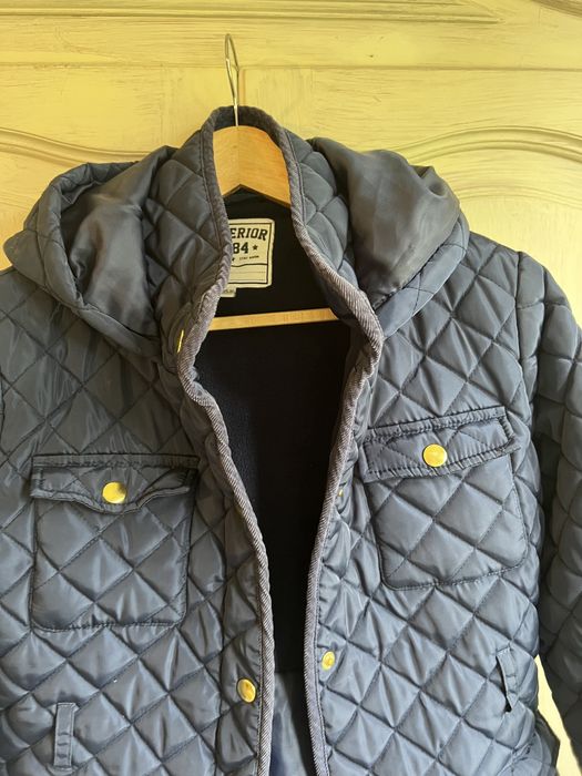 Przejsciowa Granatowa pikowana kurtka  15-16 lat