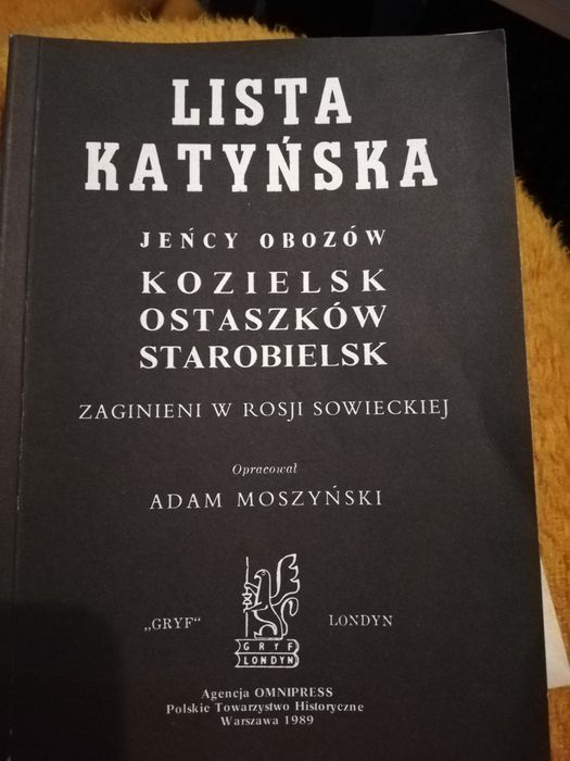 Ksiażka Lista Katyńska