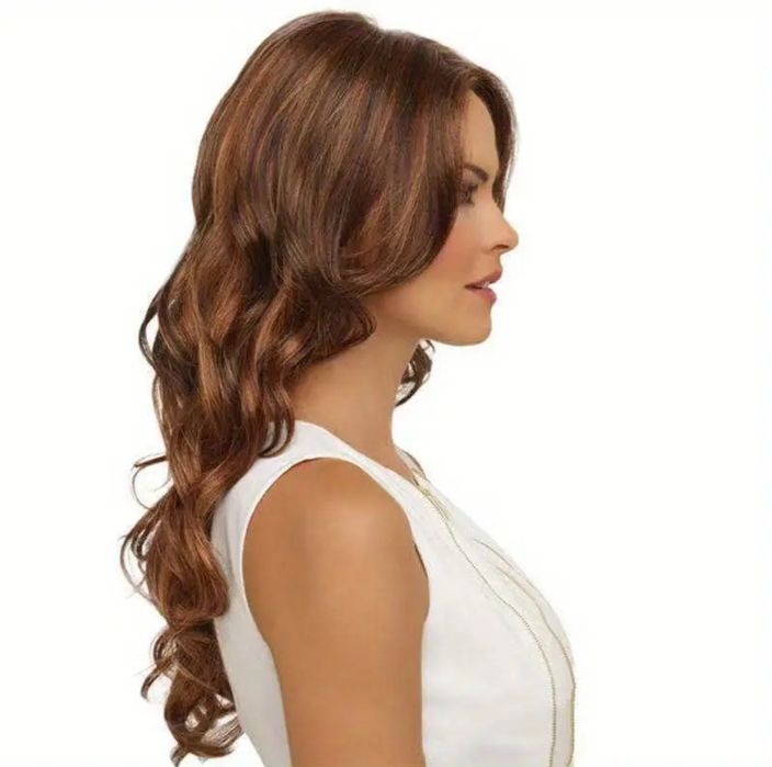 Długa peruka brąz 66cm