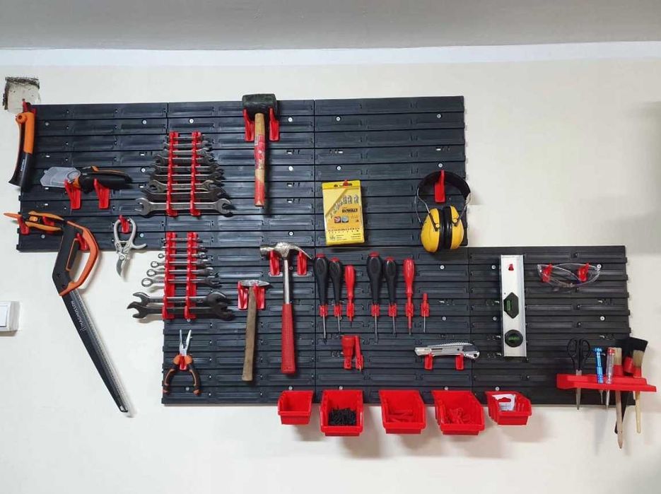 Duża Mocna Tablica Narzędziowa Garażowa 120x80 Ścianka Warsztat+Zestaw