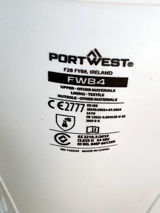 Portwest NOVA golacha bota wellington 39 - FW84 segurança alimentar S4