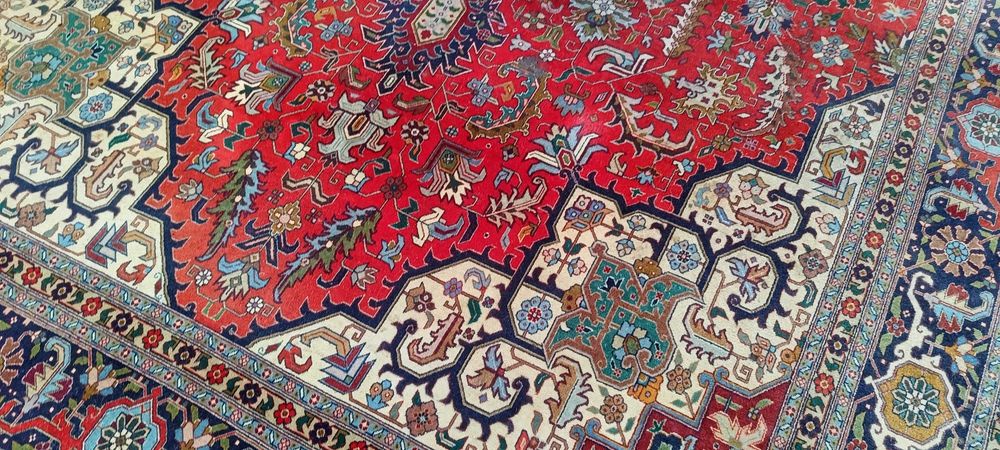 Tabriz Medallion dywan wełniany irański tkany ręcznie 328 x 204cm pers