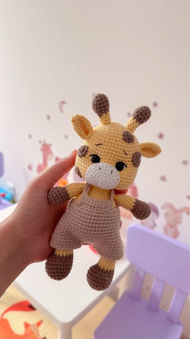 Uroczy zyrafa handmade na szydelku