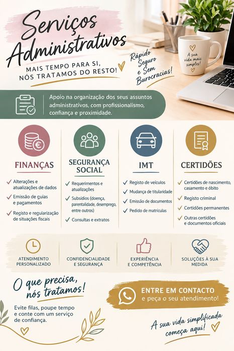 Serviços administrativos online