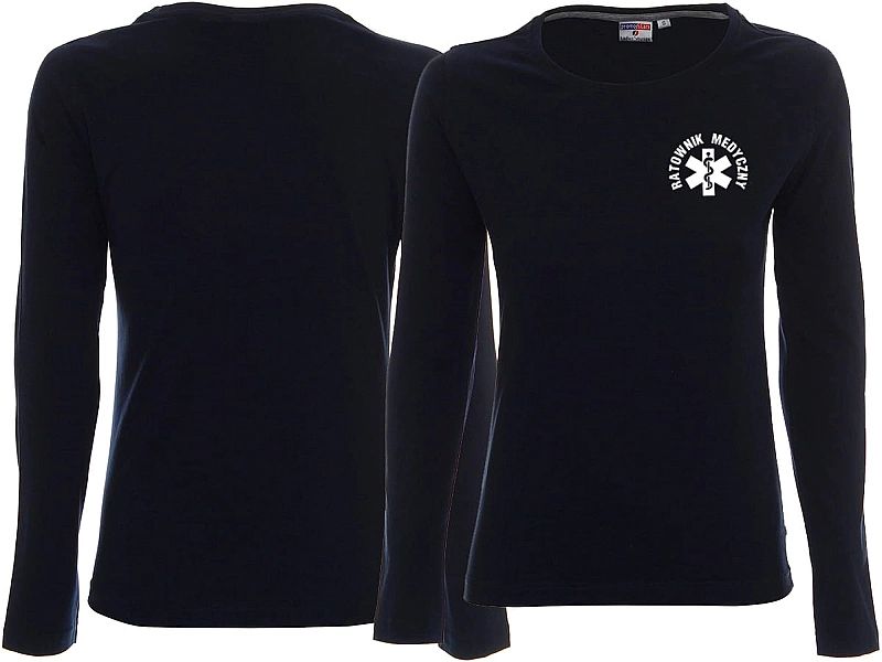 Koszulka ratownicza FUNKCYJNA damska z długim rękawem czarna (L)