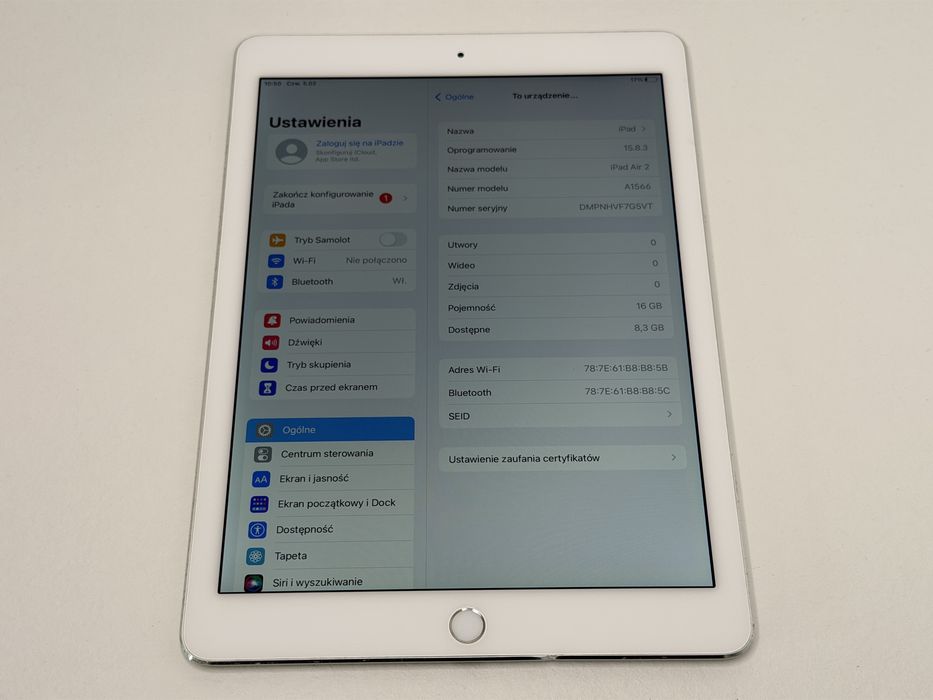 iPad Air 2 (A1566) - 16GB - faktura VAT 23%