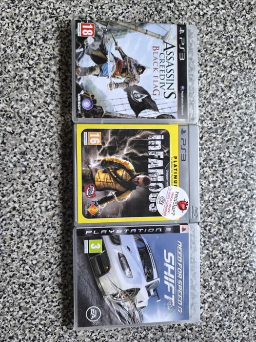 Infamous/Assassins Creed 4 black flag/Need for speed shift Ps3