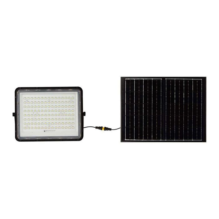 Naświetlacz LED Solarny 20W Z Pilotem I Timerem IP65 Czarny Do Ogrodu Ogrodowy V-tac