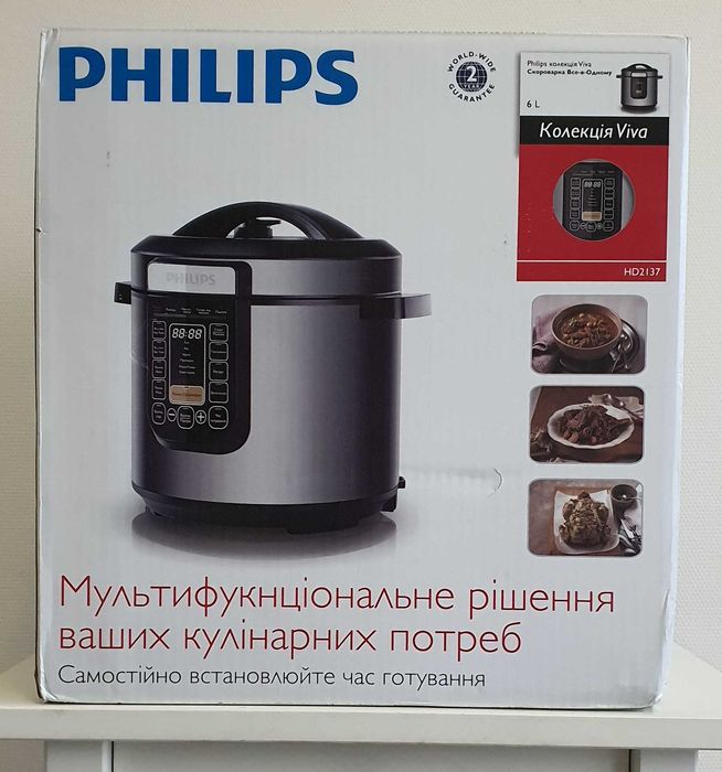 Мультиварка-скороварка PHILIPS Viva Collection HD-2137/40 нова.