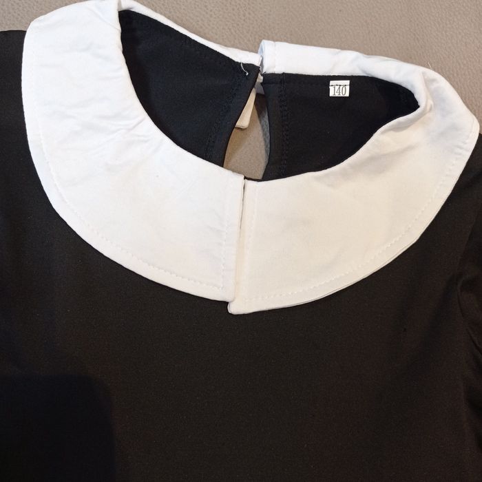 Sukienka strój przebranie Wednesday łapka r.122-128