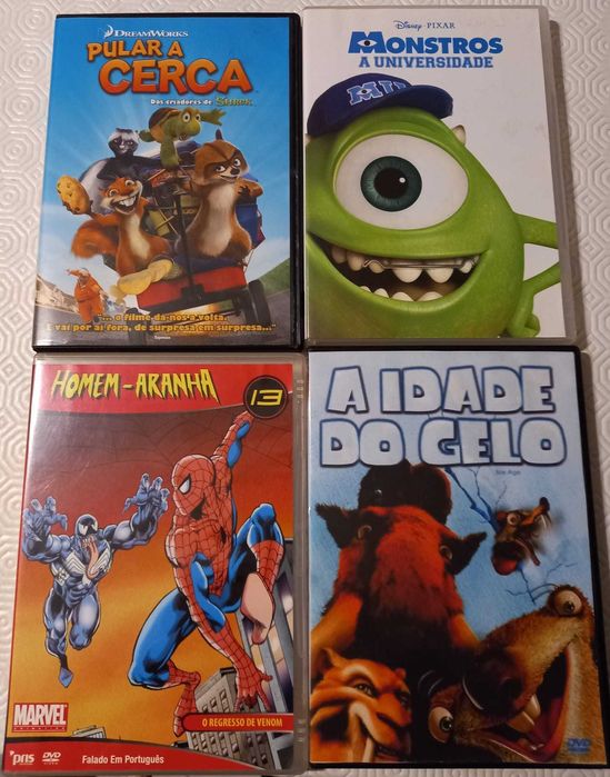 Lote de DVDs para crianças
