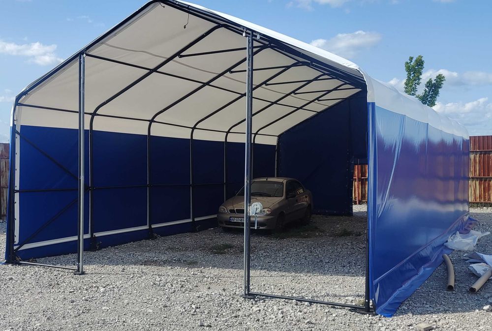 Промислова палатка ПВХ 12.4х6х4м | Швидкозбірний склад від виробника