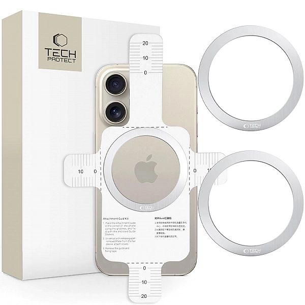 Tech-Protect Mmp-110/2In1 Magnetic Magsafe Ring Silver & Silver