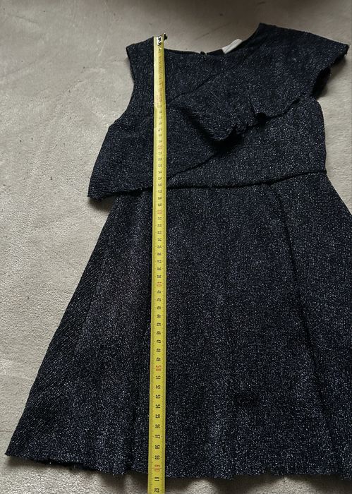 Ciemny granat połyskująca sukienka Zara Kids