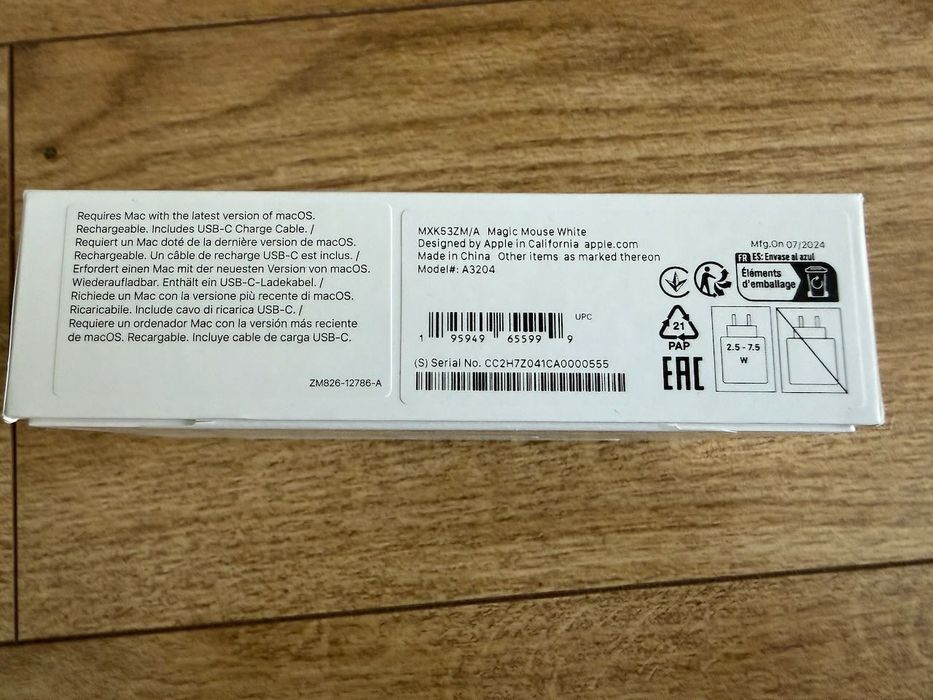 Myszka Apple Magic Mouse Model A3204