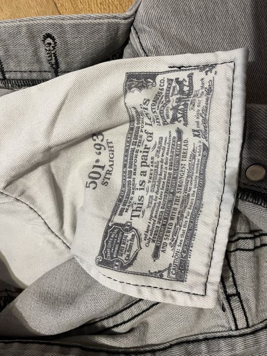 Levi’s 501 ‘93 W30 L34 nowe z metką szare jeansy
