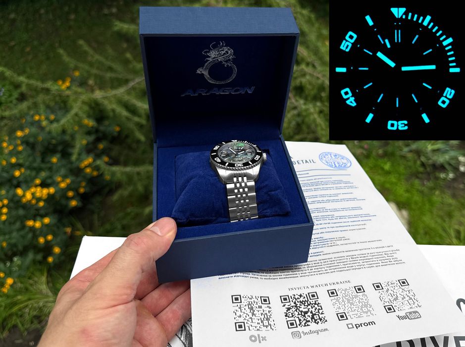 Чоловічий механічний годинник Aragon EVO NH35 44 мм Ceramic Sapphire 500 MТ