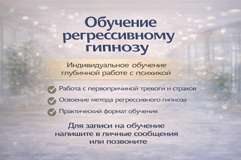 Гипноз, регресии обучение, консультация