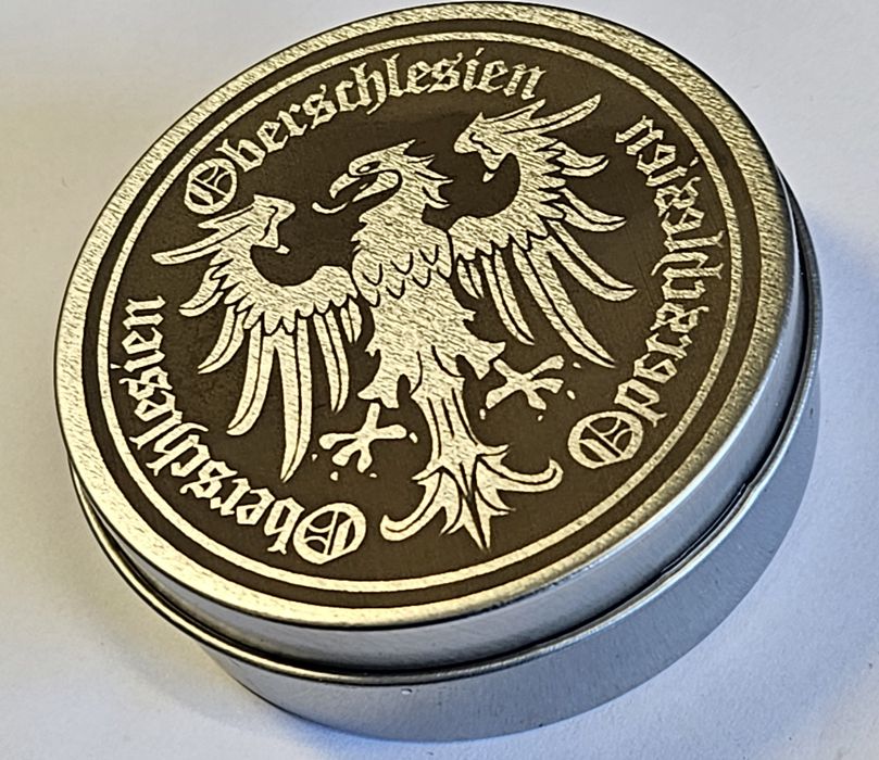 Oberschlesien Górny Śląsk pudełko metalowe na miętówki lub tytoń Nowe