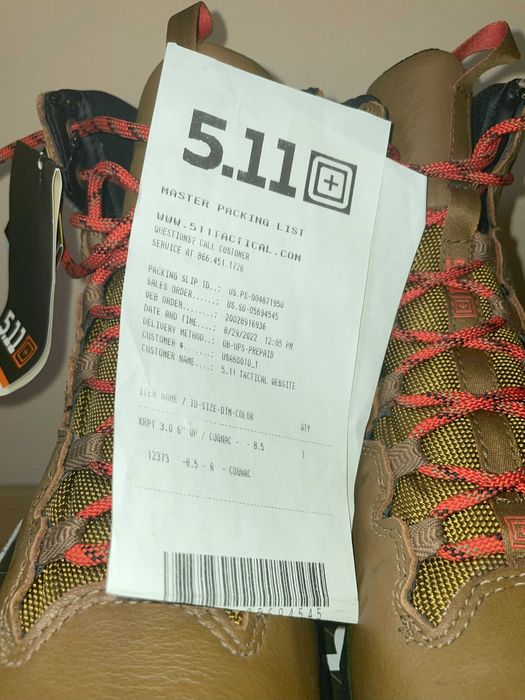 Берцы с мембраной 5.11 Tactical XPRT 3.0 Waterproof 6'' Boot (US8.5)