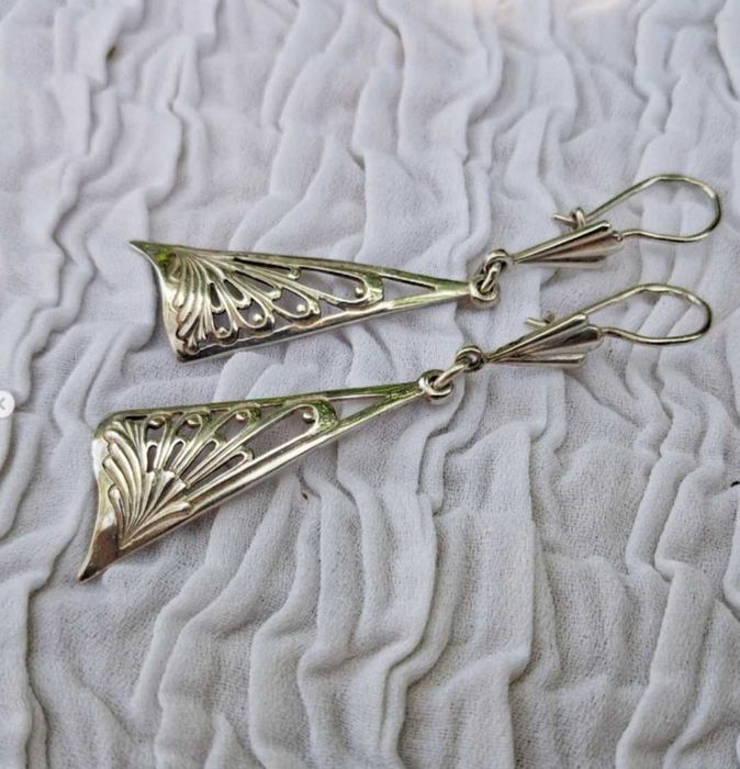 Шикарні срібні сережки. Вінтаж. Стан нових