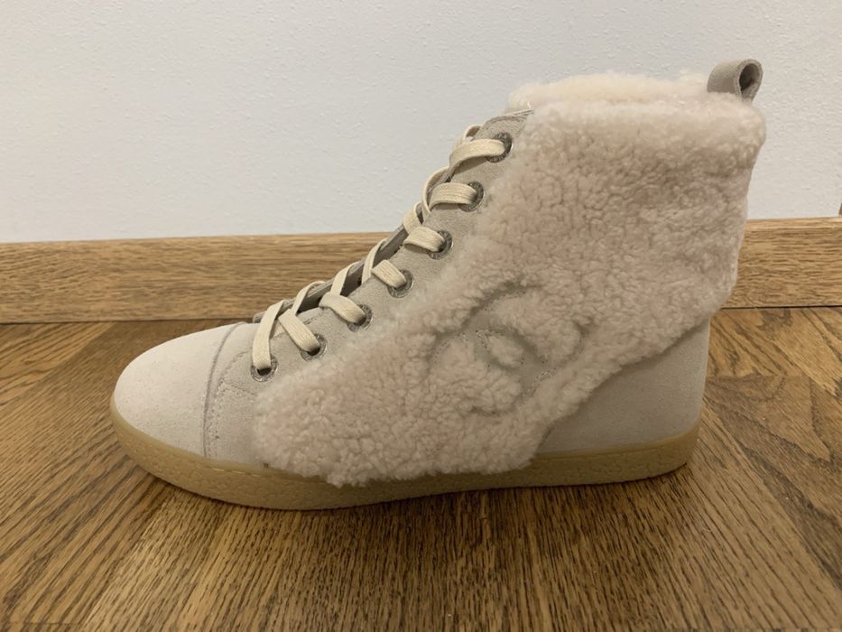 Нові зимові черевики Chanel fur white оригінал