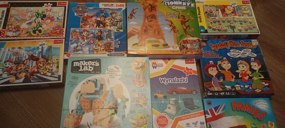 Gry, puzzle, kolejka , łowcy duchow