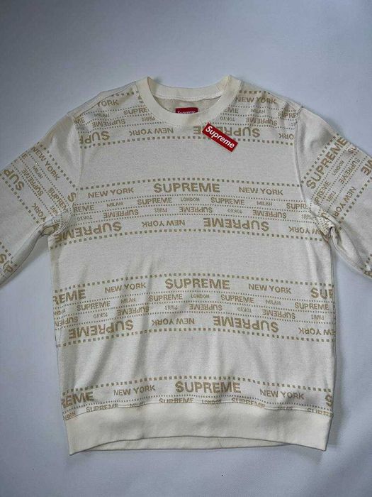 Кофта Supreme metallic jacquard crewneck