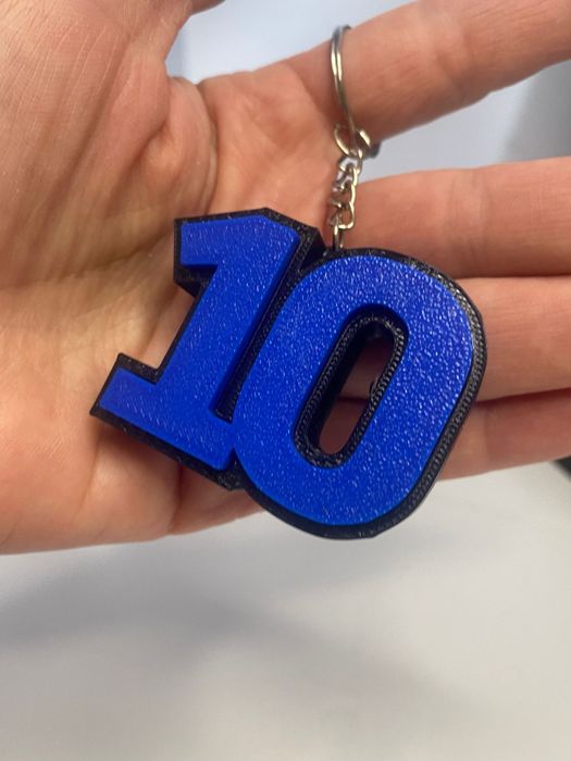 Brelok z numerem 0–99 | Dwukolorowy