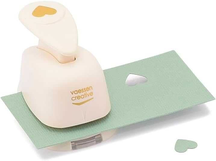 Vaessen Creative Perfuração de papel artesanal com motivo de coração