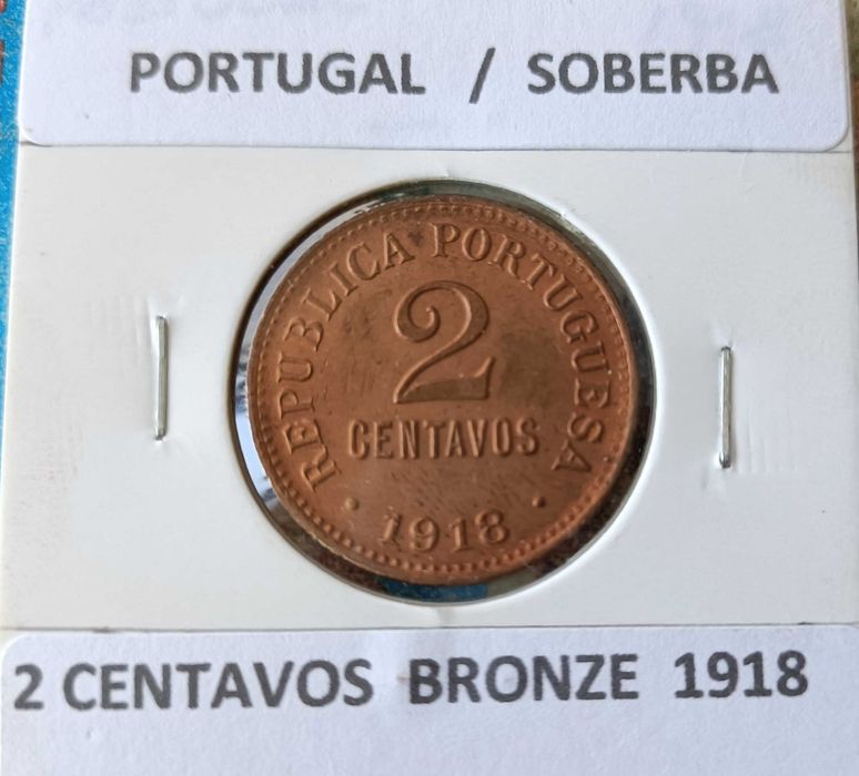 3 Moedas de 2 Centavos da 1ª República portuguesa ( Bronze )