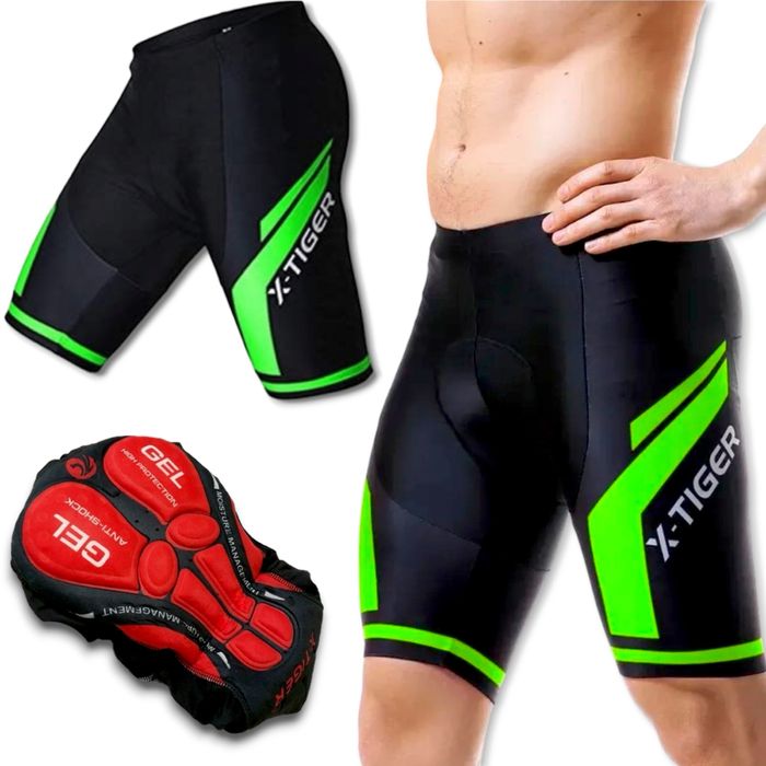 Szorty Spodenki Rowerowe Kolarskie Sportowe Krótkie z Wkładką Żelową