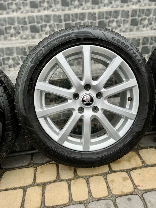 Колеса в зборі 5х112 r17 зима 215/55 Passat B6 B7 Golf Skoda A7 Superb